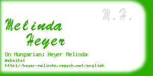melinda heyer business card